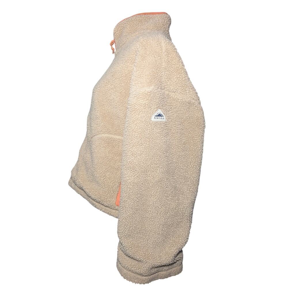 Madewell x Penfield Haight Fleece Jacket Cream Orange Trim Women's Size Medium - Picture 4 of 13